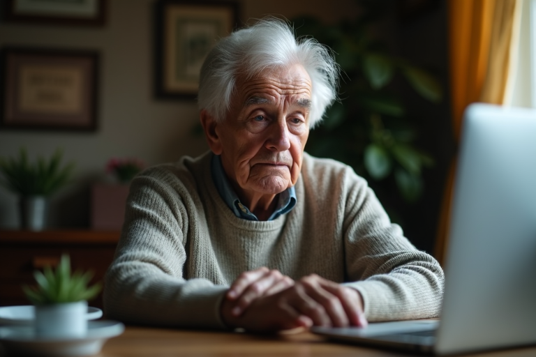 Un senior reçoit un message douteux, est-ce une arnaque ?