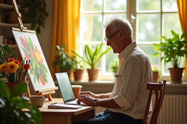 Photo d’un atelier d’artiste ou d’un jardin bien entretenu